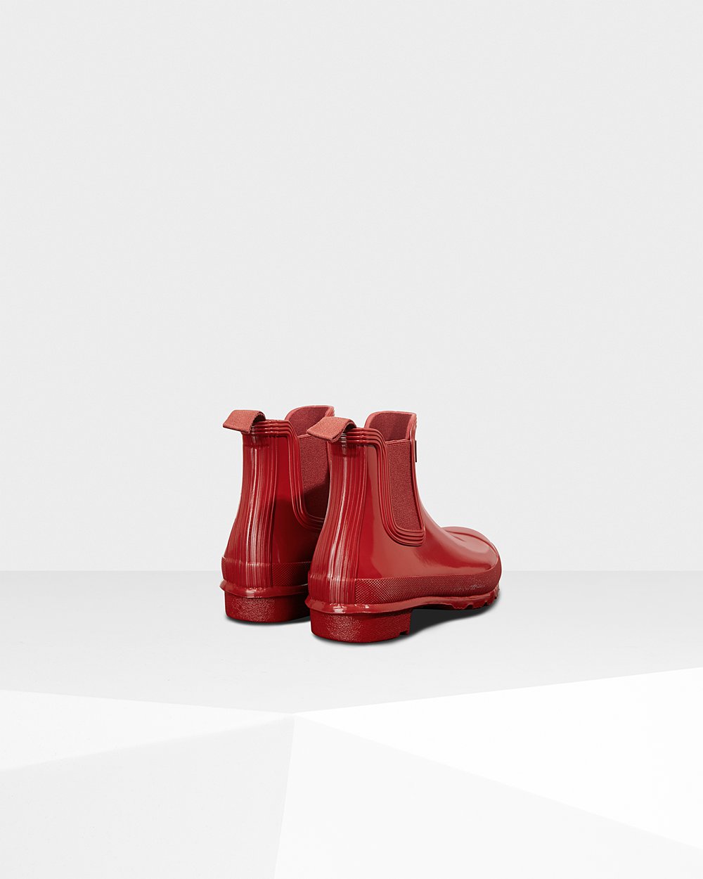 Botas Chelsea Hunter Mujer Original Gloss - Rojas - Argentina 3957YADLX